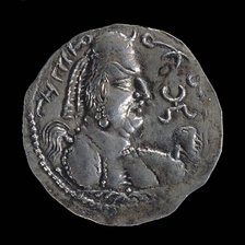 Khingila I, Dinar of the Alchon Huns, ca 440-490 CE. Creator: Numismatic, Ancient Coins  .