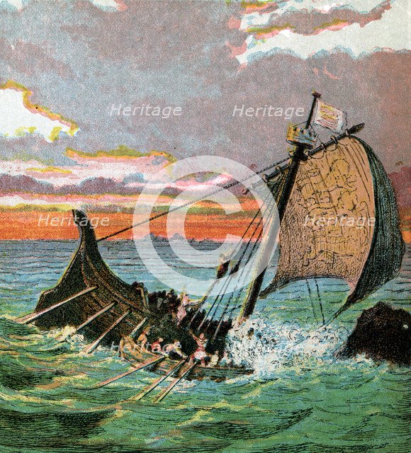 'Wreck Of The White Ship', 1120, (c1850). Artist: Unknown