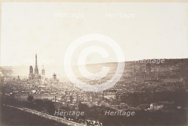 Vue générale de Rouen, 1852-54. Creator: Edmond Bacot.