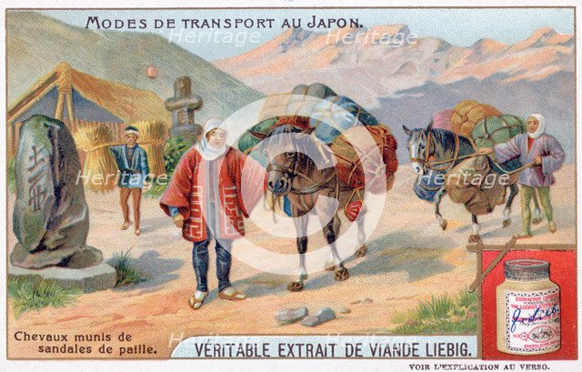 Modes of transport in Japan, 19th century. Artist: Unknown