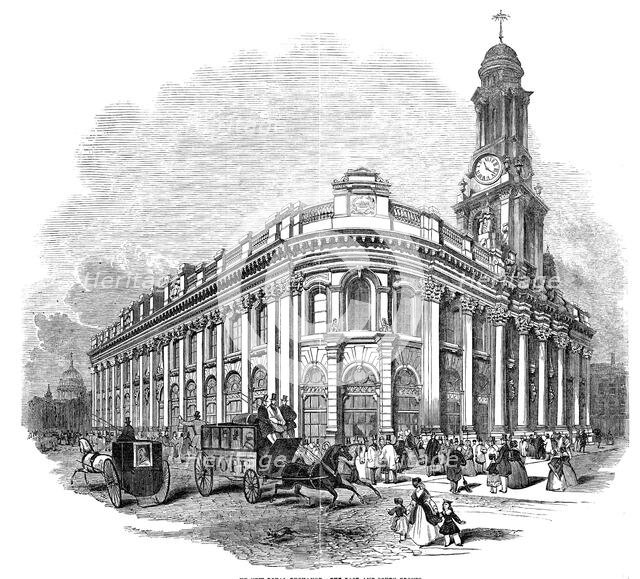 The new Royal Exchange - the east and south fronts, 1844. Creator: Unknown.