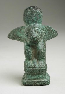 Winged Baboon Figurine, Probably Ptolemaic Period-Roman Period (323 BCE-200 CE) or modern. Creator: Unknown.