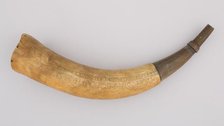 Powder Horn, Colonial American, Shrewsbury, Massachusetts, dated 1749. Creator: Unknown.