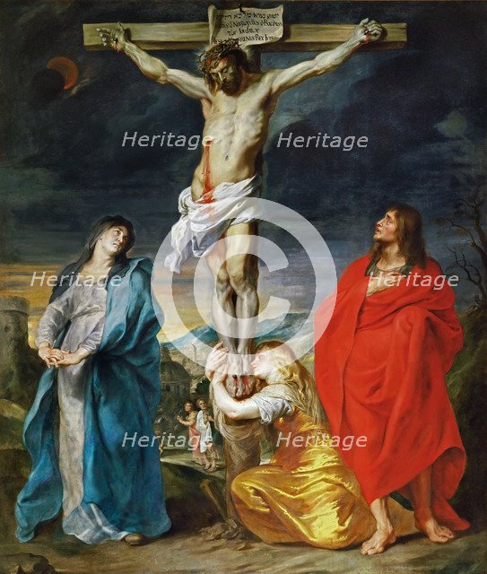 The Crucified Christ with the Virgin Mary, Saints John the Baptist and Mary Magdalene. Artist: Dyck, Sir Anthony van (1599-1641)