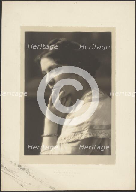 Portrait of a Woman with Bangle, 1907-1943. Creator: Louis Fleckenstein.