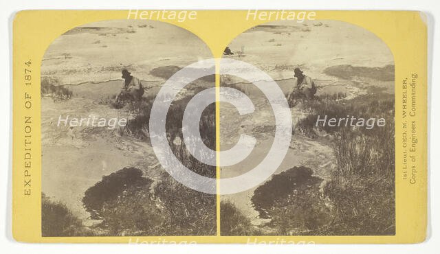 One of the group of Pagosa Hot Springs, showing incrustation on the surface..., 1874. Creator: Tim O'Sullivan.