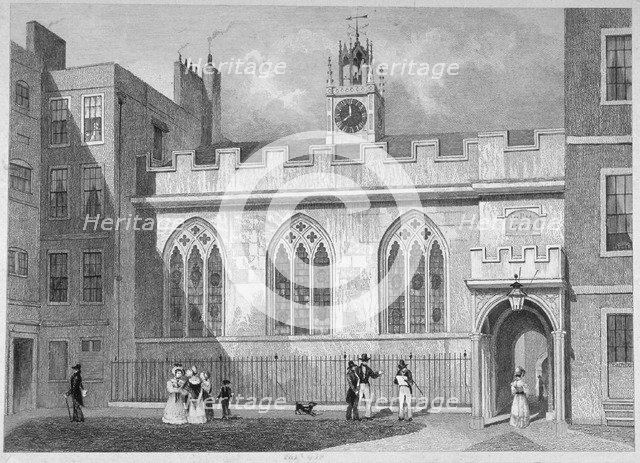 Clifford's Inn, City of London, 1840. Artist: Anon