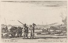 Officer Giving Orders to a Sentinel, c. 1641. Creator: Stefano della Bella.