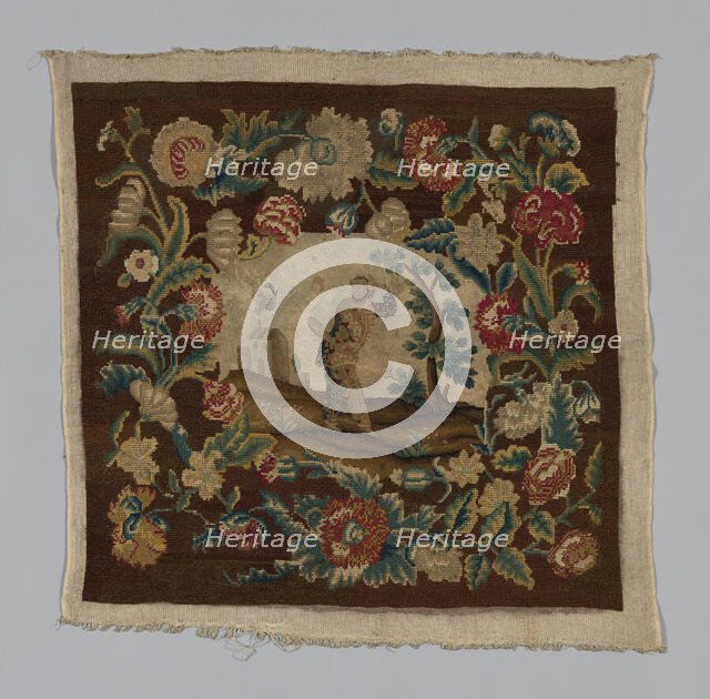 Chair Seat, France, 18th century. Creator: Unknown.