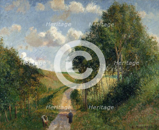 Paysage à Berneval, 1900. Creator: Pissarro, Camille (1830-1903).