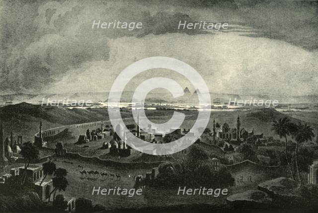 'Cairo and the Pyramids', early 19th century, (1901).  Creator: Unknown.