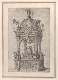 The Catafalque of Philip IV of Spain, ca. 1665. Creators: Stefano Camogli, Domenico Piola I.