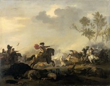 Cavalry Attack, 1680-1700. Creator: Jan van Huchtenburg.