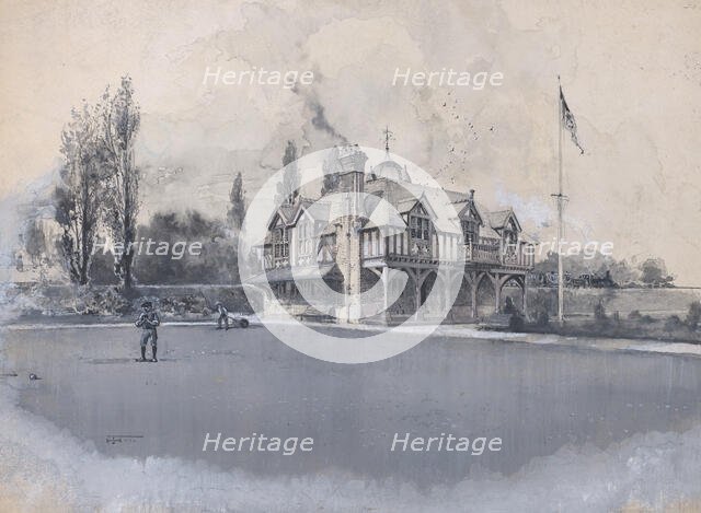 The Athletic Club at Bowling Green, ca. 1900. Creator: Harry Fenn.