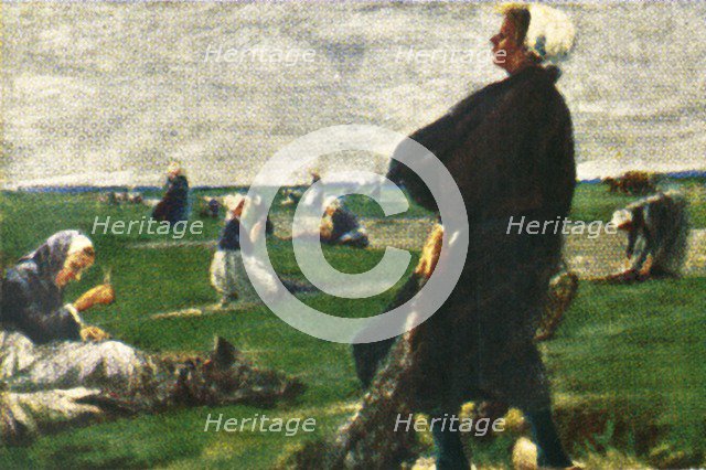 The Net-Menders, c1928. Creator: Unknown.