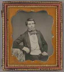 Portrait of a Seated Man with Large Bow Tie, about 1854. Creator: Unknown.