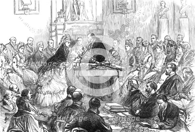 Presentation of the Freedom of the City of London to Baroness Burdett Coutts, 1872. Creator: Unknown.