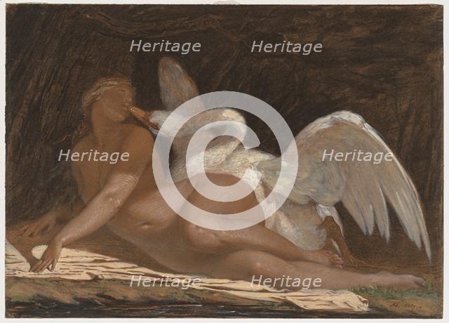 Leda and the Swan. Creator: Adolphe Yvon (French, 1817-1893).