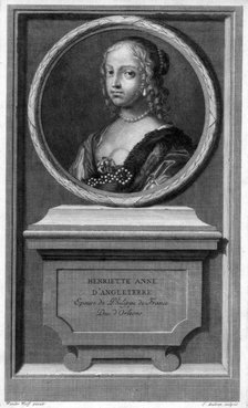 Henrietta Anne Stuart, wife of Philippe duc d'Orléans, 17th century. Artist: Audran