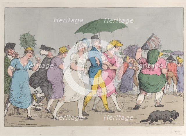 Returning from the Review (Loyal Ducking), June 1800 (?)., June 1800 (?). Creator: Unknown.