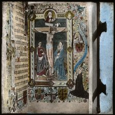 An illuminated manuscript showing the Crucifixion. Creator: Henry Taunt.