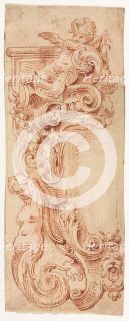 Design for a Cartouche, first half 1700s. Creator: Gilles Marie Oppenord (French, 1672-1742).