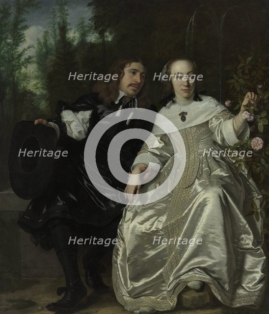 Abraham del Court and his wife Maria de Kaersgieter, 1654. Artist: Helst, Bartholomeus van der (1613-1670)