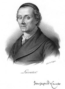 Johann Kaspar Lavater, Swiss physiognomist and theologian, c1830.  Artist: Delpech