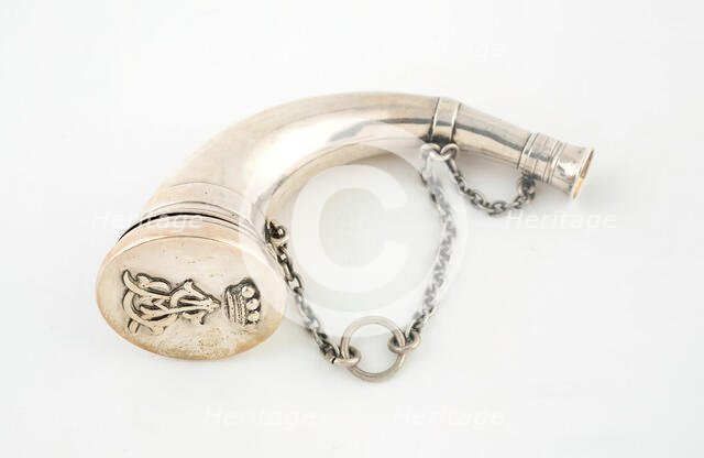 Vinaigrette in the Form of a Hunting Horn, London, c. 1870/71. Creator: Unknown.