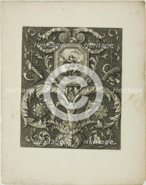 Plate Twelve, from A New Book of Ornaments, 1704. Creator: Simon Gribelin.