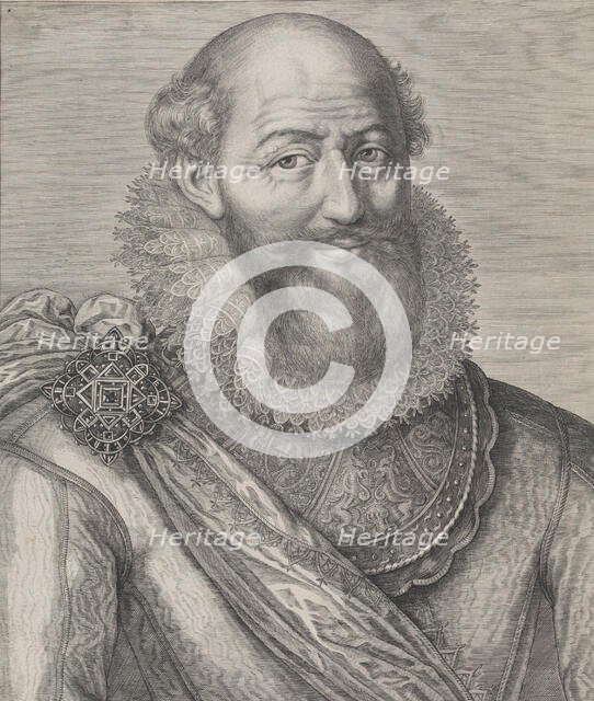 Portrait of Maximilien de Béthune, Duc de Sully, 1612. Creator: Jacob Matham.