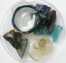 Glass Fragments, Coptic, 4th-7th century. Creator: Unknown.