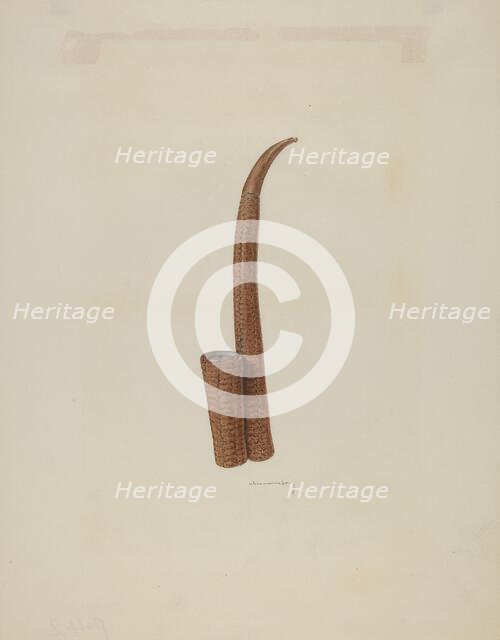 Corn-cob Pipe, c. 1939. Creator: Harold Weisenborn.