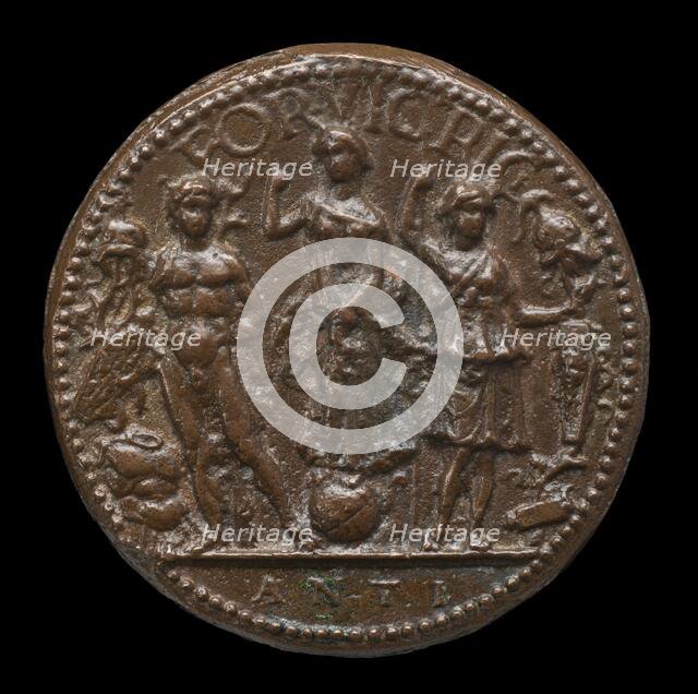 Fortune, Mars, and Minerva [reverse]. Creator: Pier Jacopo Alari Bonacolsi.
