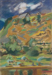 Landscape, around 1940. Creator: Arnold Peter Weisz-Kubincan.