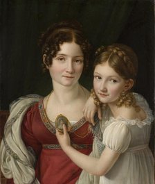 Portrait of a Mother with her Daughter, 1816-1823. Creator: Henri-Francois Riesener.