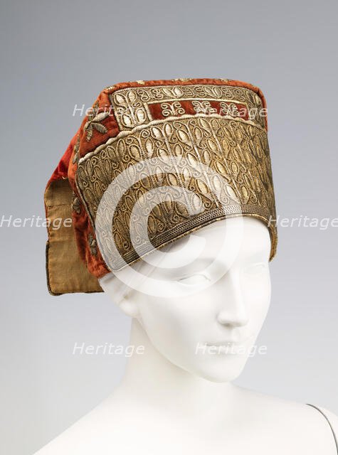 Hat, Russian, fourth quarter 18th century. Creator: Unknown.