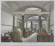 Interior view of the coffee room at the Auction Mart, Bartholomew Lane, City of London, 1811. Artist: Anon