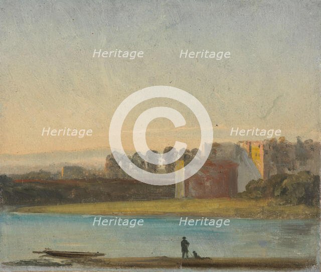 View over the Elbe, probably 1830. Creator: Johan Christian Dahl.