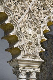 Architectural detail, the Alcazar, Seville, Andalusia, Spain, 2007. Artist: Samuel Magal