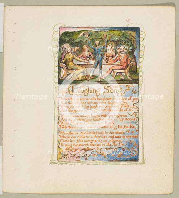 Songs of Innocence and of Experience: Laughing Song, ca. 1825. Creator: William Blake.