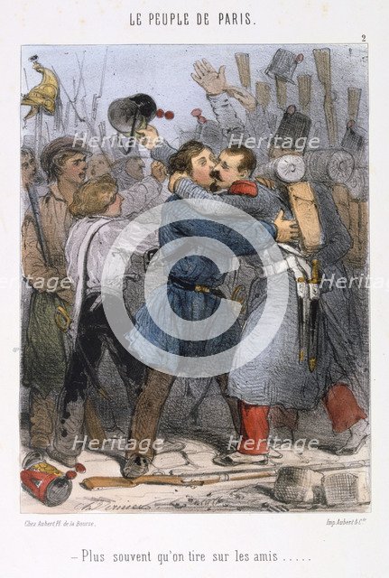 Cartoon relating to the Paris Commune, 1870s.  Artist: Anon