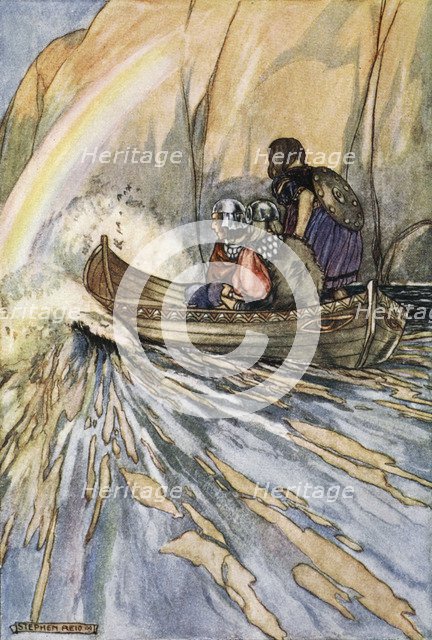 'Bear us swiftly, Boat of Mananan, to the Garden of Hesperides', c1910.  Artist: Stephen Reid