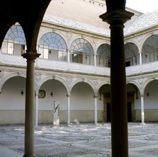 View of the courtyard of the University of Baeza, where Antonio Machado taught between 1912 and 1…