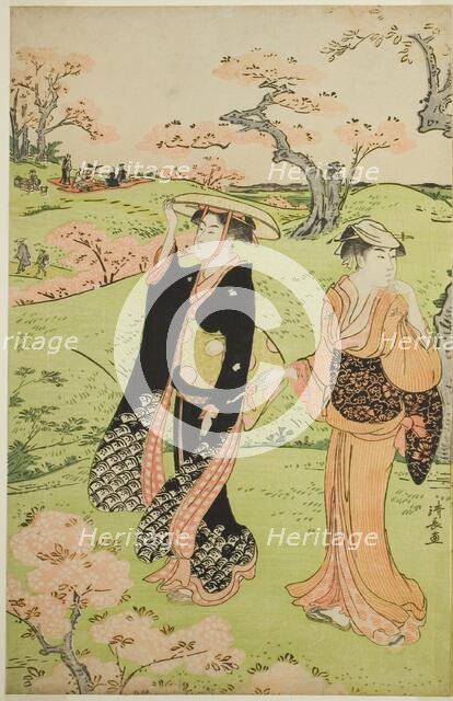 Cherry Blossom Viewing at Asuka Hill, c. 1787. Creator: Torii Kiyonaga.