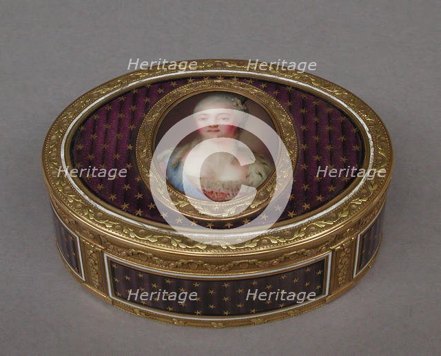 Snuffbox with portrait of a woman, ca. 1785-95. Creator: Les Frères Souchay.