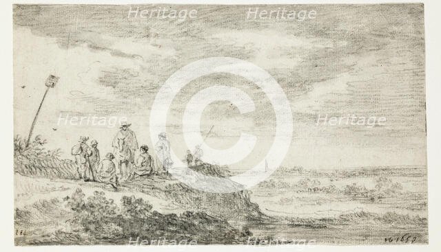 Dune Landscape with Figures, 1653. Creator: Jan van Goyen.