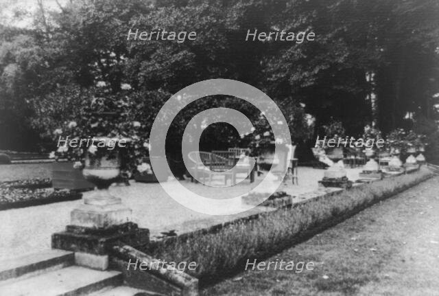 Terrace near the house, Pavilion Colombe, St. Brice, chateau near Paris, France, c1910 - 1925. Creator: Frances Benjamin Johnston.