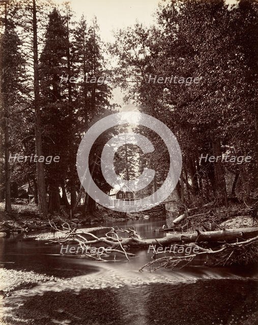 Hutchings Hotel, Yosemite, ca. 1872, printed ca. 1876. Creator: Carleton Emmons Watkins.
