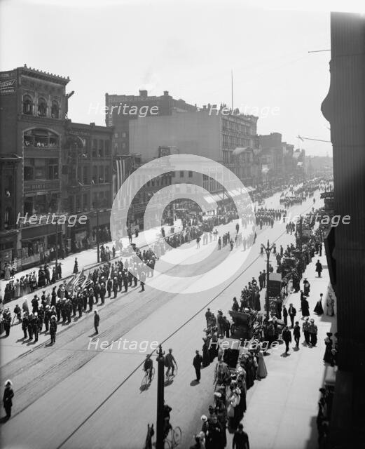 Lansing and Ann Arbor commanderies, state encampment, Michigan K.T., between 1900 and 1910. Creator: Unknown.